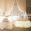 TC012N organza ruffled round wedding table skirts decoration