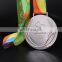 Custom brief style sport games with ribbon metal medal