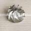 CT26 42.90/58.00mm 10+0 Blades High Performance Turbo Aluminum 2618/milling/billet Compressor Wheel