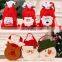 Fancy Santa Claus nonwoven fabric felt tote christmas candy bags