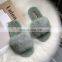 Amazon Wholesale Hot Sale Fashion Factory Price Furry Slides Ladies Faux Fur Fleece Open Toe Slippers Shoes