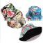 Washed retro tie-dye  female spring new denim double-sided wear basin hat outdoor sun hat jean material   Denim Bucket Hat