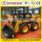 agricultural machine skidsteer with earth bucket with teeth