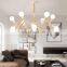 New Design Simple Wooden Pendant Lamp Magic Bean Molecular Light Spider Shape Lighting Chandelier