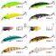 6.8cm 4g 10 colors 3D Bionic eyes Saltwater Fish Baits with Treble Hooks Slow Sinking Quivering Minnow Bait Fishing