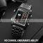 Skmei 1802 Dual Time Stainless Steel 3D Pedometer Waterproof Compass Digital Analog Sport Watches Men Wrist