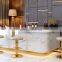 adjustable modern kitchen luxury metal gold velvet leather bar stool
