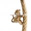 K&B high quality simple design Monkey climbing tree gold resin candle holder other candle holders in bulk