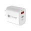 PD+ usb-C Quick 20W Mobile Phone Cargador US EU Dual Ports Usb c 20W Fast Charger for Huawei iphone