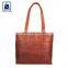 Modern Design Luxury Pattern Stylish Look Wholesale Cotton Sheeting Lining Women Genuine Leather Satchel Bag Manufacturer