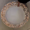 Wholesale Cheap Party Dinnerware Plastic Floral White Charger Plates With Rose Gold Rim