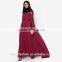 Fashion women high quality islamic clothing women dress with long sleeve muslim dress D239