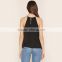 Black sexy saree blouse designs sleeveless lady blouse & tops