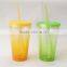 Color changing plastic cup gradient color water bottle