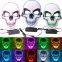 Luminous LED Skull Mask Halloween Horror Scream Creepy Flashy Party Face Masks With Light