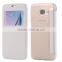 High quality view window flip smart leather case for Samsung Galaxy S6 edge