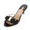 Women's sexy pumps women dress shoe with fashion bow decoration Genuine leather women shoes summer sandals
