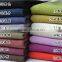 Double solid color washed cotton fabric