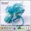 blue feather fascinator of sinamay