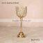 crystal champagne gold lotus shape crystal candel holder candelabra wedding decorations wedding table centerpiece(MCP-073)                        
                                                Quality Choice
                                             