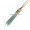 Beautiful 5 pcs Ametyst/Rose Quartz/Lapis Lazuli/Green Aventurine/Yellow Tiger Eye Gold Jewelry Necklace Pendant