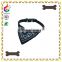 High quality black leather triangular bandage collar