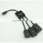 Multifuction micro 2.0 usb hub data cable for usb card