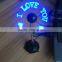 Usb led fan clock