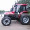 70 hp 4WD Farm Tractor with implements:front end loader,backhoe,log trailer with crane,dozer blade