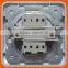 European style flush mounting two gang one way wall switch (F2002)