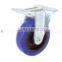 Swivel/Swivel Brake/Rigid Castor Fitted with Blue Elastic Rubber Wheel, Nylon Center