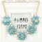 2015 fashion jewelry Elegant Flower Crystal Statement In Necklace