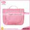 Round Shape Popular Quality Glossy PVC Cosmetic Bag with Pink Color