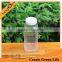 8oz French Square Glass Bottles With Plastic Screw Cap