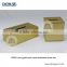 Luxury gold color woven faux leather tissue box for banquet, home, hotel, car, Customized Logo