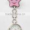 Star Smile Shape Metal Stanless steel Nurse Quartz Pocket Clip On Fob Watch