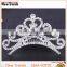 Shining crystal heart pageant crowns, bridal crown queen crown for sale