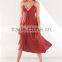 2016 Red Sexy Dress for Ladies With Strappy Front Party Midi Dress