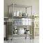 Movable galvanized chrome wire shelving