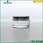 50ml transparent glass cosmetic cream jar with black plastic cap
