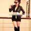 New Fashion Ladies And Women Bole Golden Tassel Tieback Decoation Wide PU Leather Wide Waist Belt