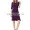 2015 purple evening dress for woman wear fashion modeling apparel / Short sleeve evening dress with ball gown prom dresses                        
                                                Quality Choice
