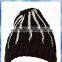 hot sale Foil stripe Knit Beanie/women fashion hat/thick knit beanie