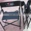 Foldable sport director chair with side tea table and magazine bag