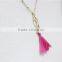 Short Ball Chain Necklace w/ Pink Silk Tassel Necklace Goldtone Infinity Necklace2016 Fashion Style Wholesale