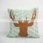 Best quality custom linen/cotton cushion covers throw decorative home sofa reindeer pillow covers