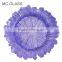 Hot Selling Cheap Events and Wedding Decoration Purple Glass Charger Plate
