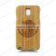 Wholesale Laser Engrave Wood For Samsung Note4 Phone Case Two Parts Cell Cover