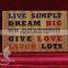 Wooden Vintage Style Sign - Wall Decoration WQ-009A