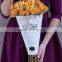 High quality conic shape cardboard flower packaging box with ribbon handle